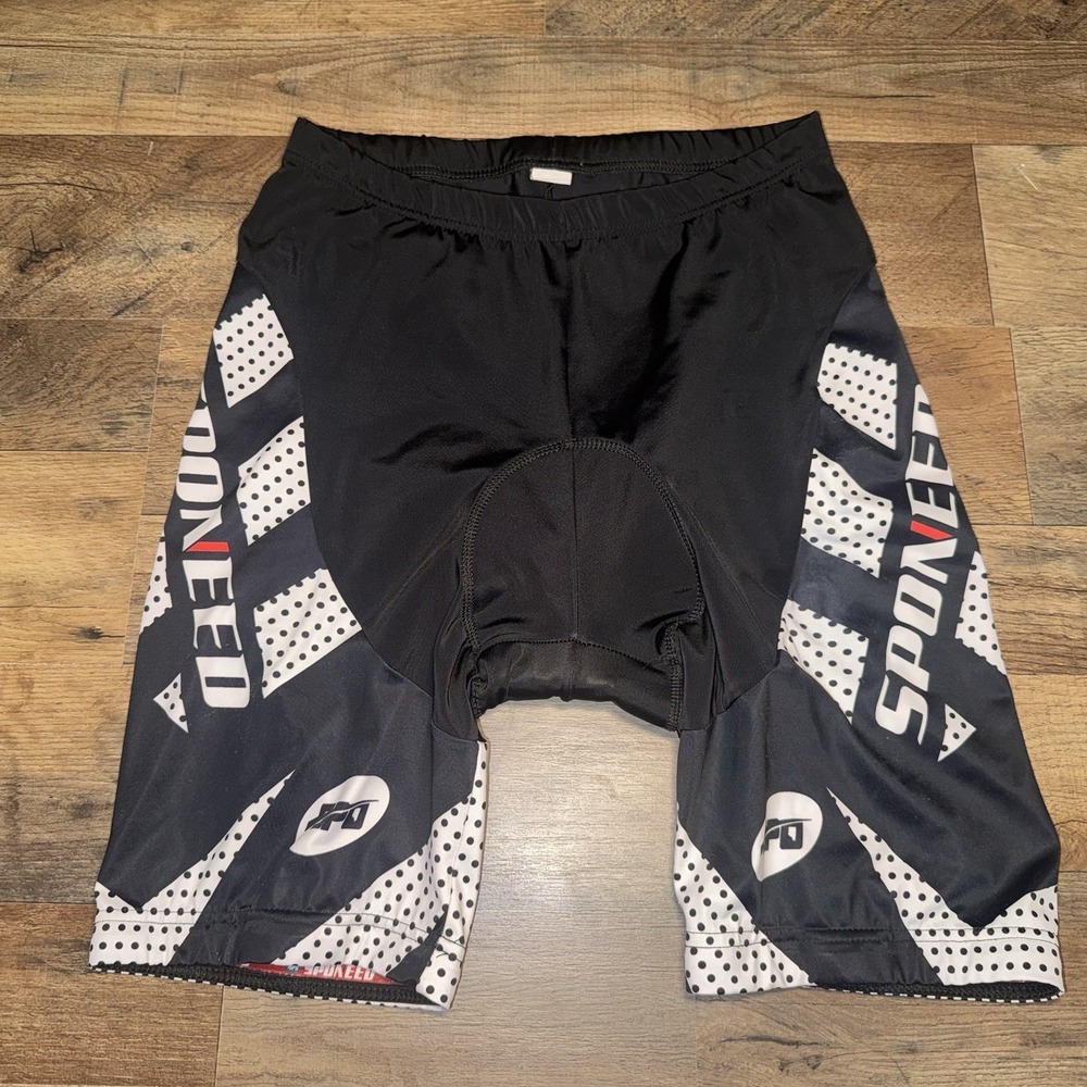 Sponeed Cycling Shorts Mens Large Black Padded Compression Bike Bicycle Riding